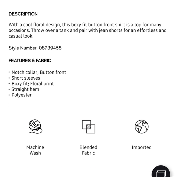 Express Floral Short Sleeve Button Up Boxy Shirt - Picture 4 of 7